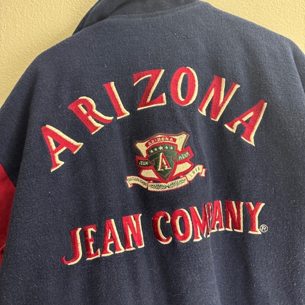 Arizona Jeans Company Varsity Style Jacket 90s Y2K Size Medium Unisex - Picture 2 of 10